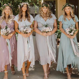 LTP1088,Chiffon bridesmaid dresses ruffle long bridesmaid HZ0307