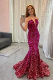 Sequin Strapless Mermaid Long Prom HZ0307