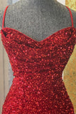 Sparkle Dark Green Sequin Mermaid Long Prom HZ0307