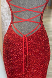 Sparkle Dark Green Sequin Mermaid Long Prom HZ0307