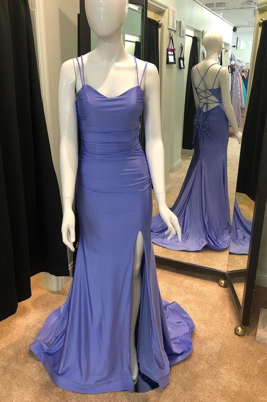 Simply Purple Mermaid Long Prom Dress with HZ0307