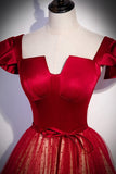 Unique Red A-line Long Princess Dress with Cap HZ0307
