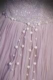 Light Purple Strapless A-line Long Formal HZ0307