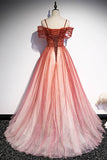 Spaghetti Straps A-line Red Tulle Party HZ0307