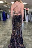 White Sequins Mermaid Long Prom HZ0307