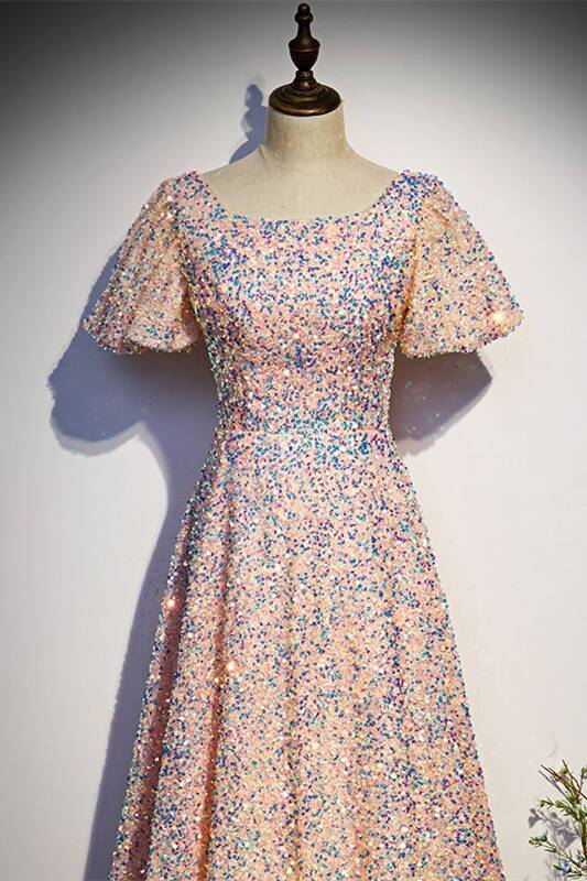 Blush Sequins A-line Long Party HZ0307