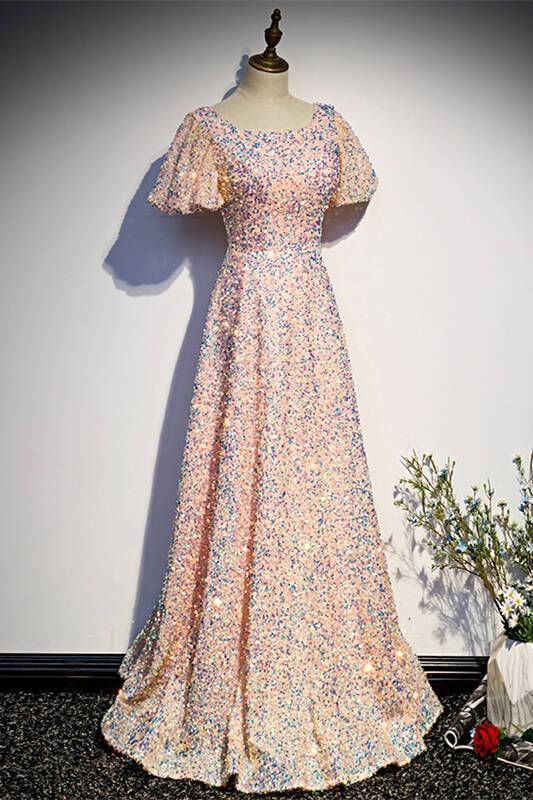 Blush Sequins A-line Long Party HZ0307