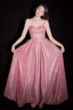 Spaghetti Straps Watermelon Long Prom HZ0307