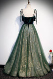 Fairy Green A-line Long Party HZ0307