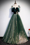 Fairy Green A-line Long Party HZ0307
