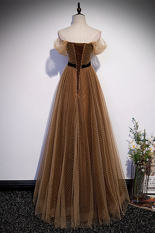 Princess Off the Shoulder A-line Long Formal HZ0307