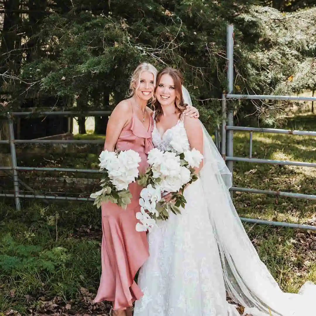 LTP1090,Elegant Peach Pink Bridesmaid Dress with HZ0307