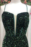 Royal Blue Sequin Straps Mermaid Long Prom HZ0307