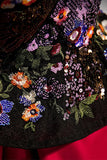 Floral Embroidered A-line Black and Red Sweetheart Formal HZ0307