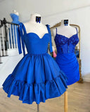 Cute Barbie Pink A-Line Satin Homecoming Dresses Mini Birthday Dresses, HZ0307