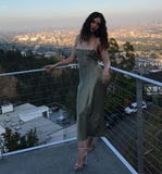 LTP0126,Olivia Green Prom Dresses Beautiful Mermaid Spaghetti Straps Prom HZ0307