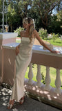 White Strapless Sheath Prom HZ0307
