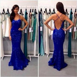 LTP1096,Royal blue lace prom dresses,mermaid evening dress formal HZ0307