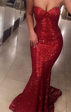 LTP0880,Mermaid burgundy prom dresses sequin trumpet long evening formal HZ0307