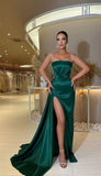 Dark Green Bodycon Long Prom Dress With Side HZ0307