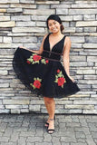 LTP1514,Black applique lace homecoming dresses with HZ0307