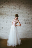 LTP0867,Champagne sequin top prom dress,white bridesmaid dresses,peagant HZ0307