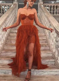 LTP1592,Charming sweetheart lace tulle long prom evening HZ0307