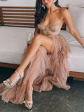 LTP1592,Charming sweetheart lace tulle long prom evening HZ0307