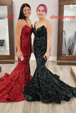 LTP1262,Sweetheart Sequins Mermaid Long Formal Dress, Sleeveless Bodycon Prom Evening HZ0307