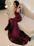 LTP0977,Sexy burgundy prom dresses v-neck mermaid evening dress online maroon prom HZ0307