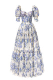 Floral Prom Dresses, Off The Shoulder Party Dress, Chiffon Evening HZ0307