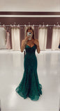Green Mermaid Backless Prom HZ0307