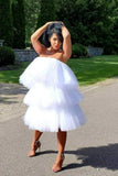 LTP1303,Strapless Tulle Ruffles Homecoming Prom HZ0307