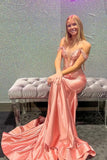Off the Shoulder Sage Green Appliques Satin Mermaid Prom HZ0307