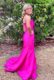 Hot Pink Ruffle Strapless Mermaid Party HZ0307
