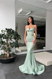 LTP1750, Sage Green Mermaid Satin Long Prom HZ0307