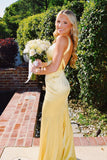 Simply Gorgeous Yellow Mermaid Long Party HZ0307