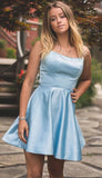 LTP1271,Super discount simple light blue satin homecoming HZ0307
