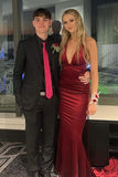 Plunge Pink Mermaid Long Formal HZ0307