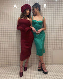 Simple Long Prom Dresses, Cheap Party Dress, Tea Length Midi HZ0307