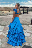 Sexy Cross Top Ruffles Prom Dresses With HZ0307