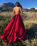 LTP0937,Hot Sexy Spaghetti Straps Red Prom Dresses with Split HZ0307