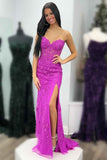 Sweetheart Appliques Beaded Mermaid Long Evening Prom HZ0307