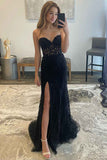 Sweetheart Appliques Beaded Mermaid Long Evening Prom HZ0307
