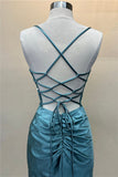 Blue Beaded Corset Mermaid Long Formal HZ0307