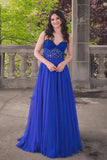 Sweetheart Appliques Chiffon Split Long Evening Prom HZ0307