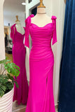 Off the Shoulder Lemon Green Ruched Mermaid Long Formal HZ0307