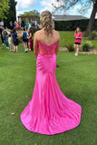 Strapless Red Sheet Appliques Fitted Long Prom HZ0307