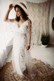 White Star Dress BOHO Vintage Lace Prom HZ0307