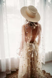 White Star Dress BOHO Vintage Lace Prom HZ0307
